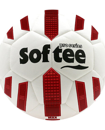 BALÓN FÚTBOL HÍBRIDO SOFTEE MAX BLANCO/ROJO