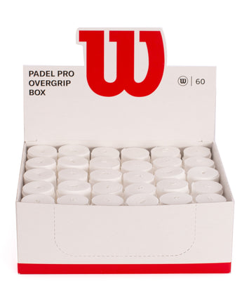 CAJA 60 OVERGRIPS WILSON PADEL BLANCO PRO 1