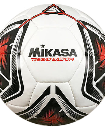 BALÓN FÚTBOL MIKASA REGATEADOR CUERO SINTÉTICO BLANCO/ROJO/NEGRO