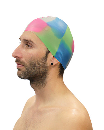 LOTE 10 GORROS NATACIÓN SILICONA MULTICOLOR SURTIDO 1