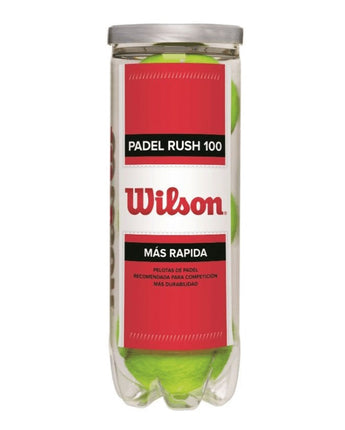 BOTE 3 PELOTAS DE PADEL WILSON 'RUSH 100' 1